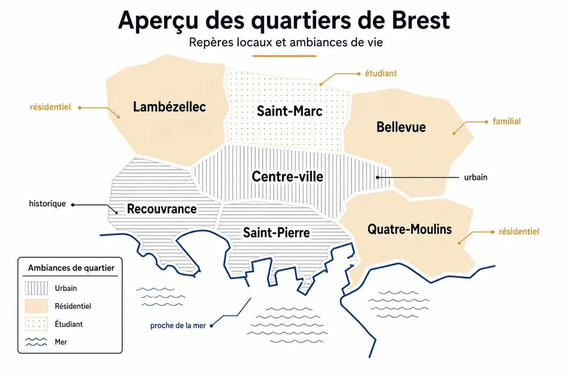 Quartier brest : aperçu éditorial des principaux quartiers de Brest et de leurs ambiances