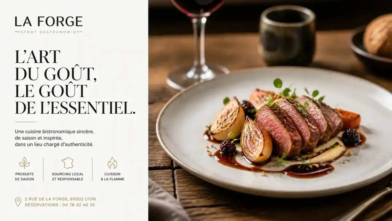 Plat bistronomique dans un restaurant aux Ateliers des Capucins à Brest
