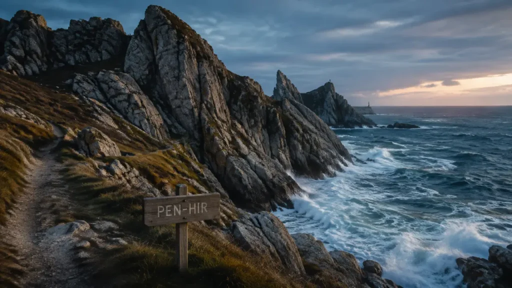 Ile de Crozon : sentier côtier entre falaises de Pen-Hir