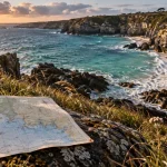 Plage Tahiti Bretagne carte : sentier vers Névez