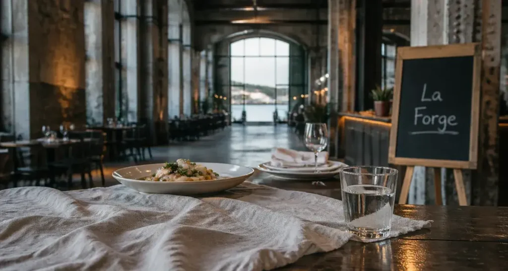 Restaurants les capucins brest aux Ateliers des Capucins, table dressée