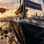 À Brest, l’Imoca Aïto de Kieran Le Borgne baptisé avant la Route du Rhum