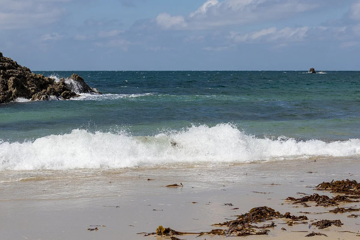 Une plage du secteur de Trézien à Plouarzel, photographiée en 2023